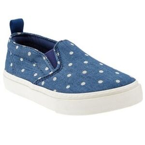 NWT GAP Size 1 Polkadot Printed Slip on Sneakers Shoes Girls Brand New